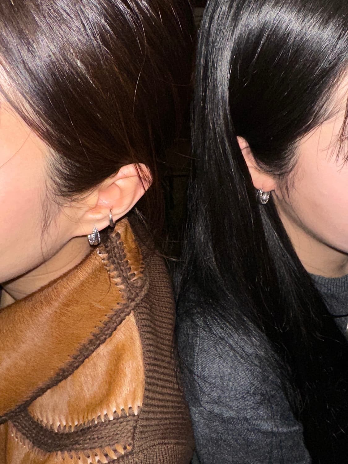 Beaded Edge 925Silver Hoop Earring 상품이미지1