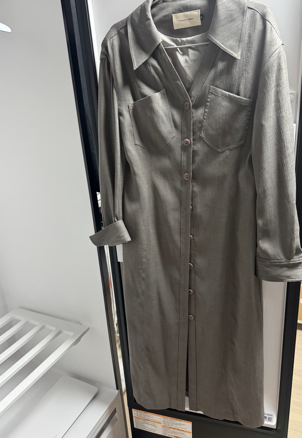 분더캄머 셔츠원피스 새상품(그레이시 카키) 상품이미지7