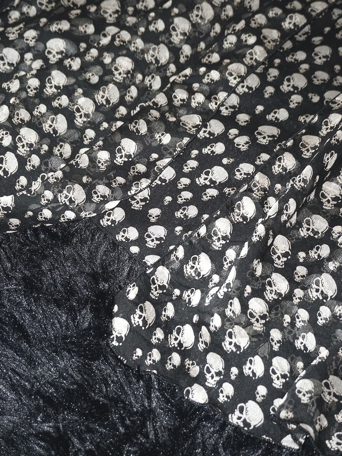 skull graphic see-through cardigan  상품이미지4