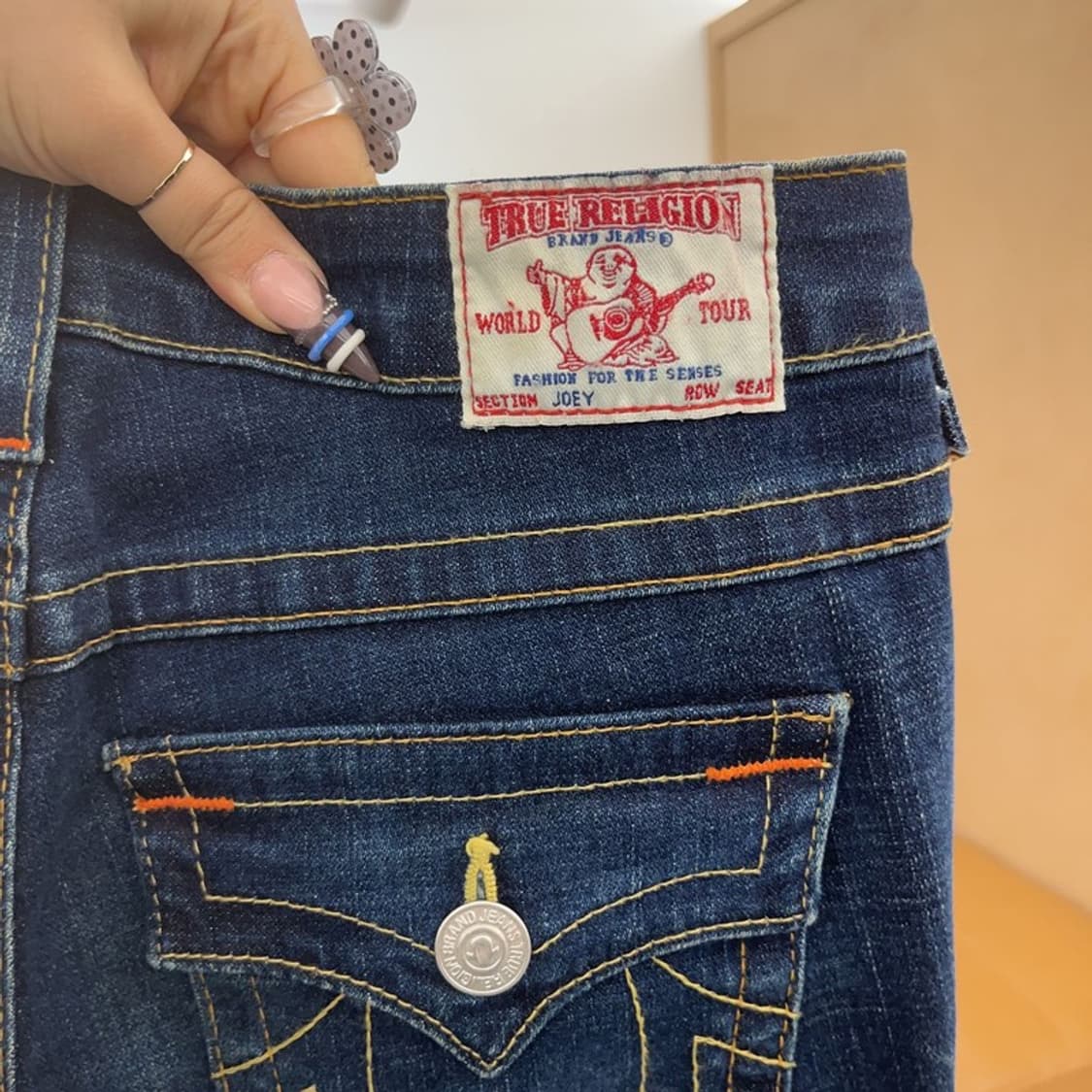 트루릴리젼 조이 스판 부츠컷 빈티지 워싱 데님팬츠 27인치 C07980 상품이미지5