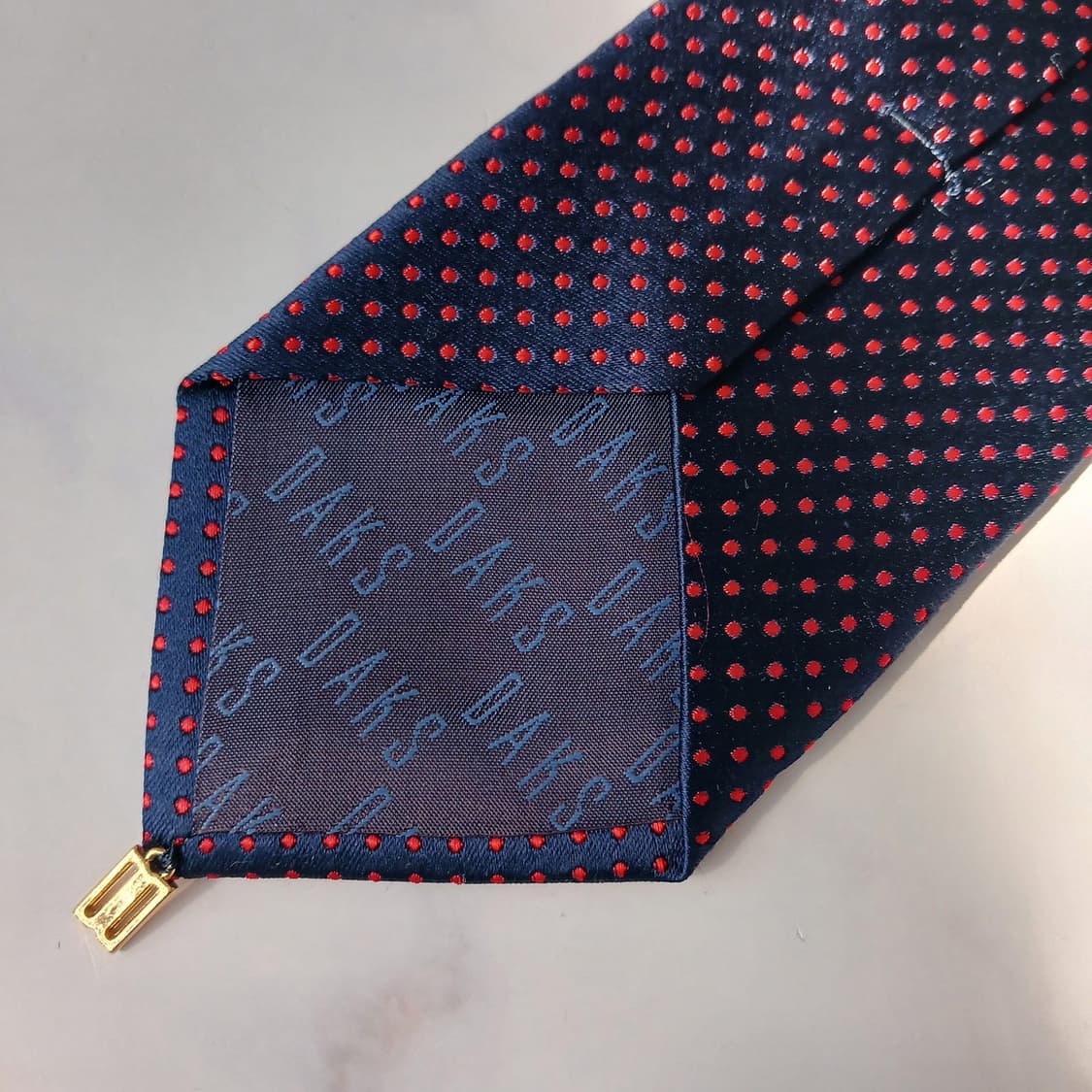 닥스 실크 네이비 도트 패턴 넥타이 8.1cm A+등급 E814 상품이미지6