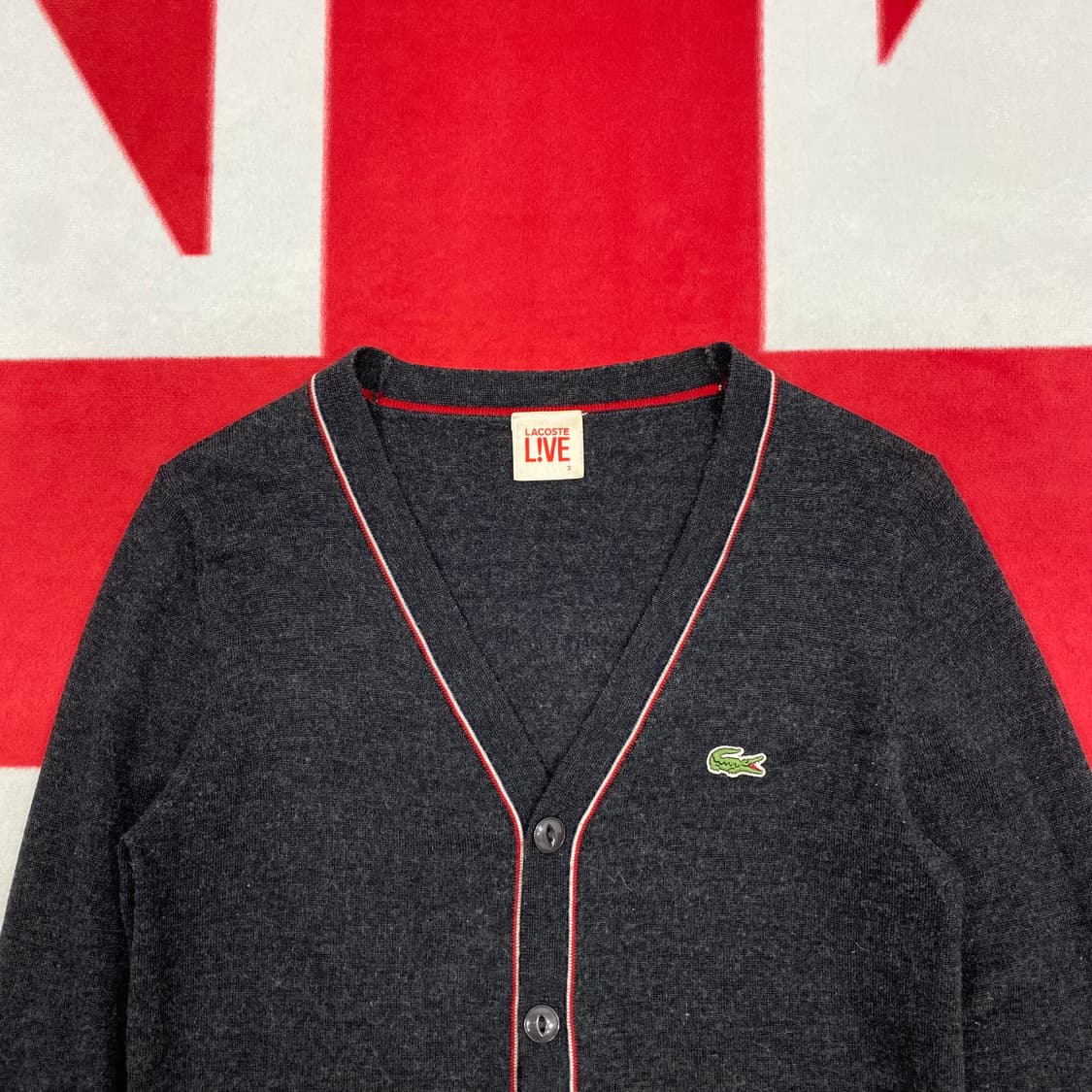 라코스테 가디건 95 실측 S   상품이미지3