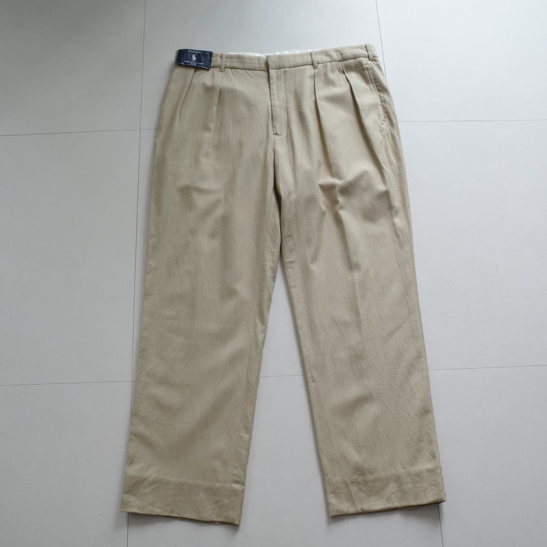 90s 폴로 골프 헤링본 HBT 투턱 실크 슬랙스 팬츠 상품이미지1