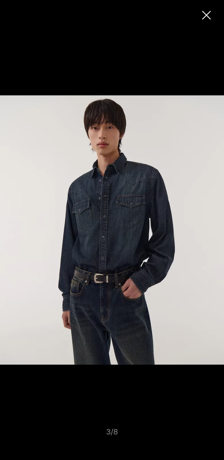무탠다드 데님 웨스턴셔츠 (L) 상품이미지2