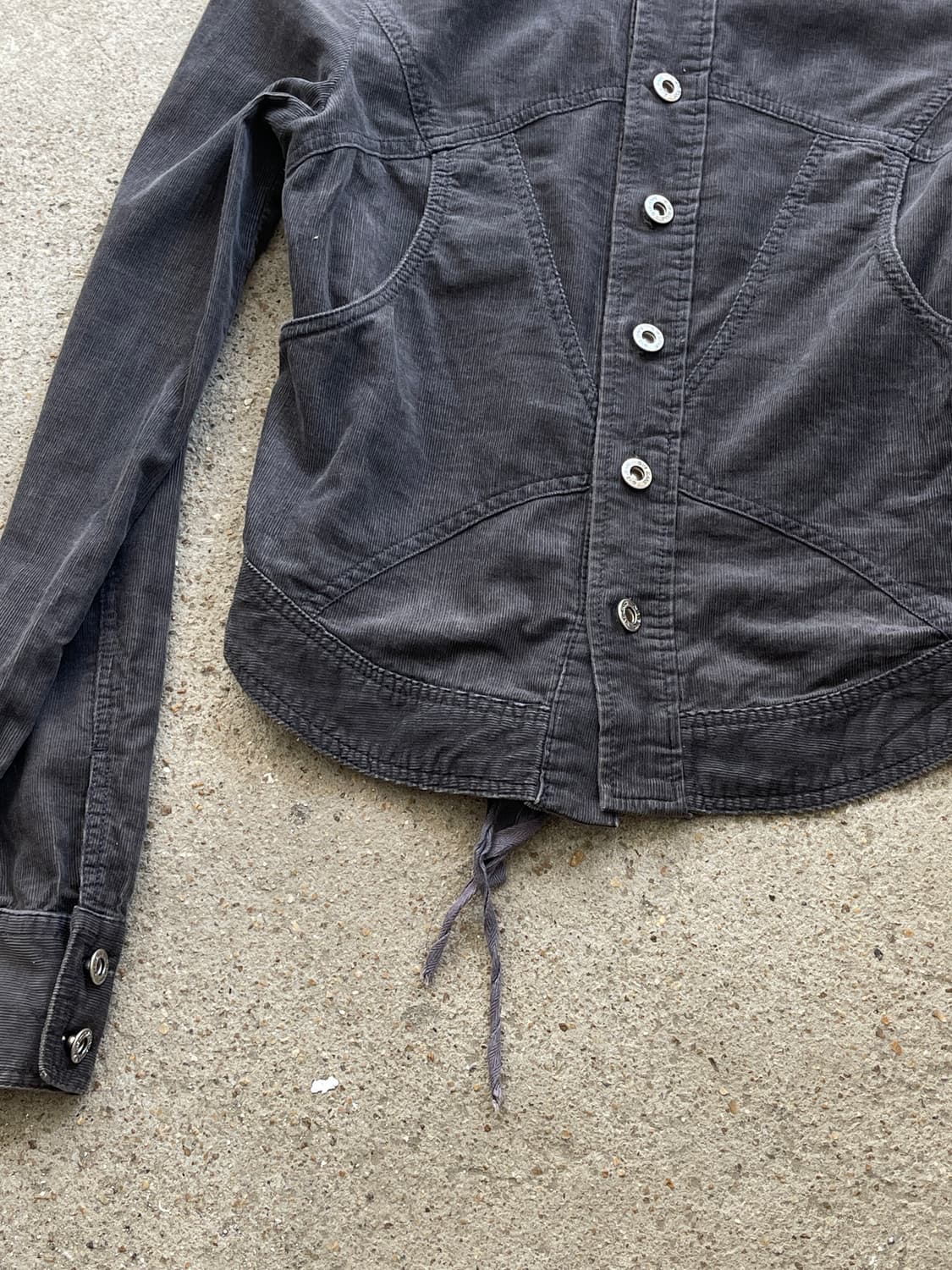 (Unknown)highneck button corduroy jacket 상품이미지3