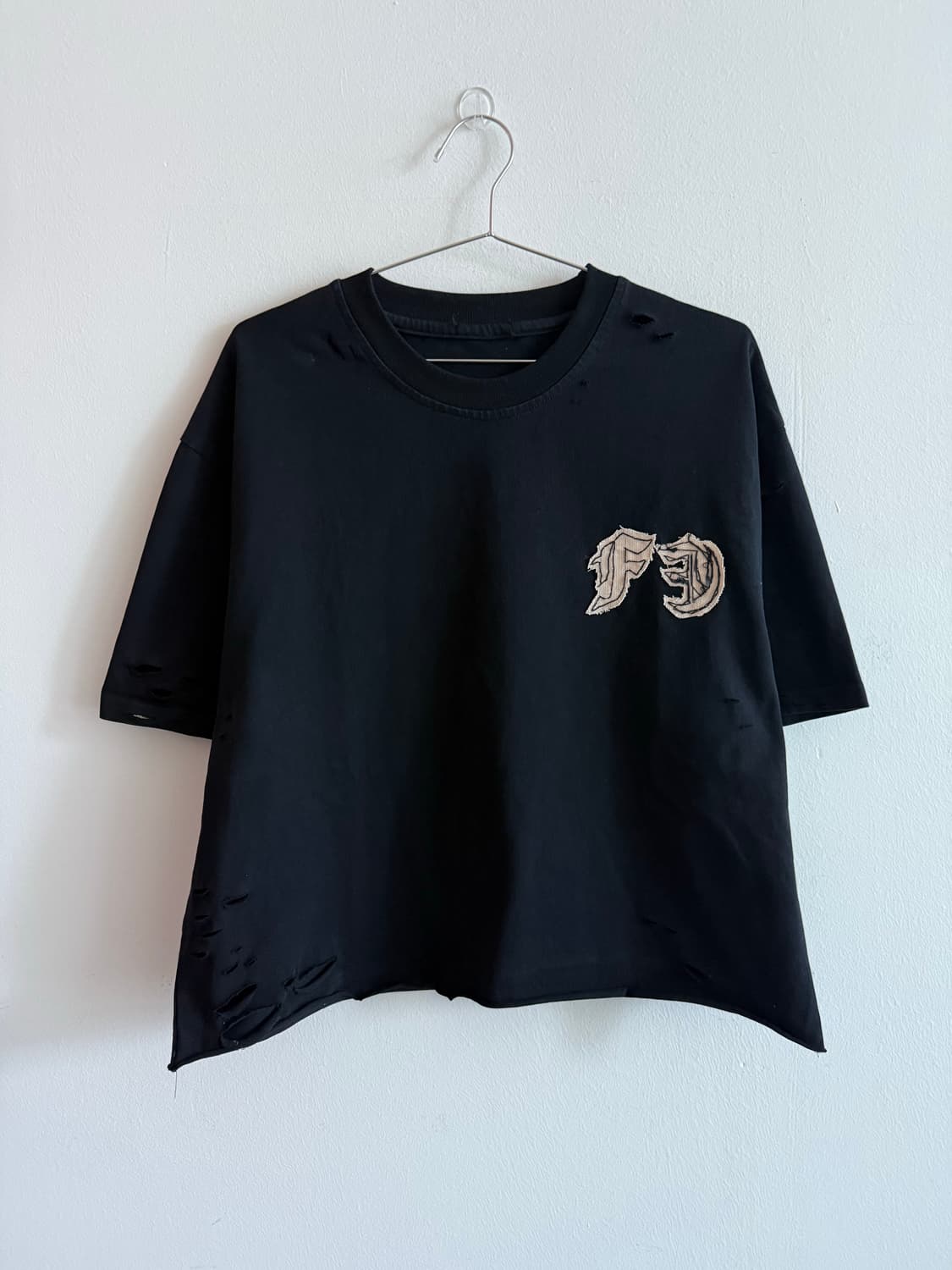 핸드메이드 빈티지 자수패치 커스텀 반팔티  상품이미지10