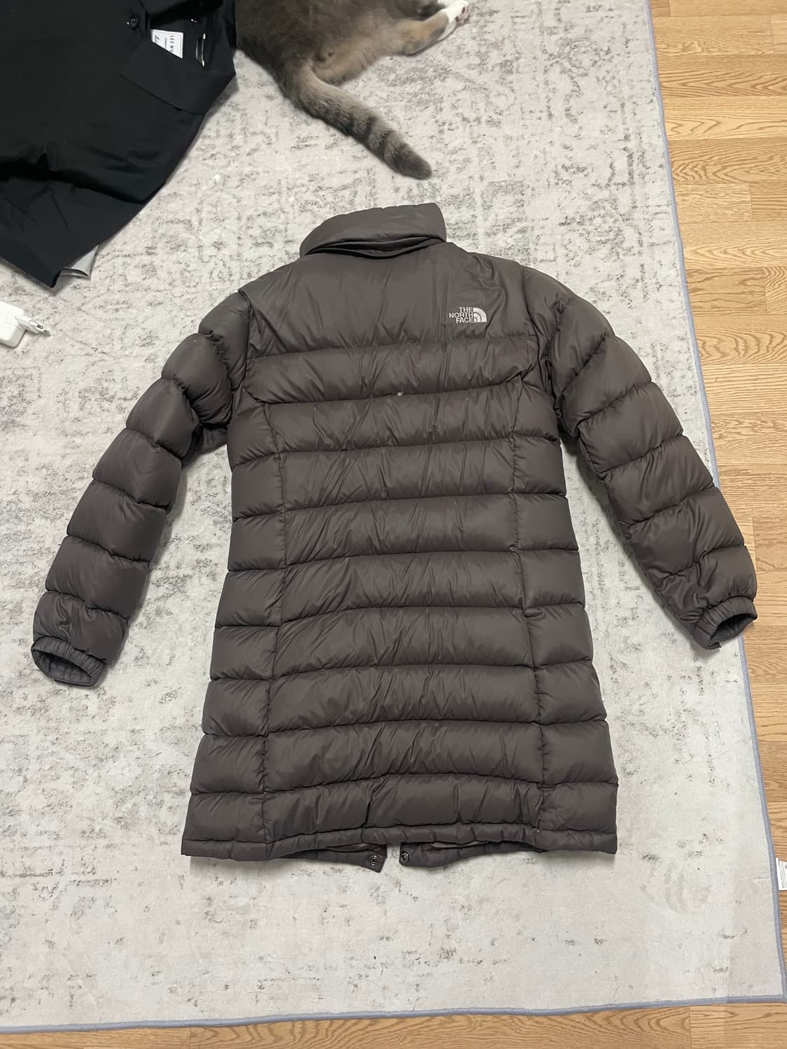 노스페이스 구스다운 롱패딩 갈색 90사이즈 상품이미지5
