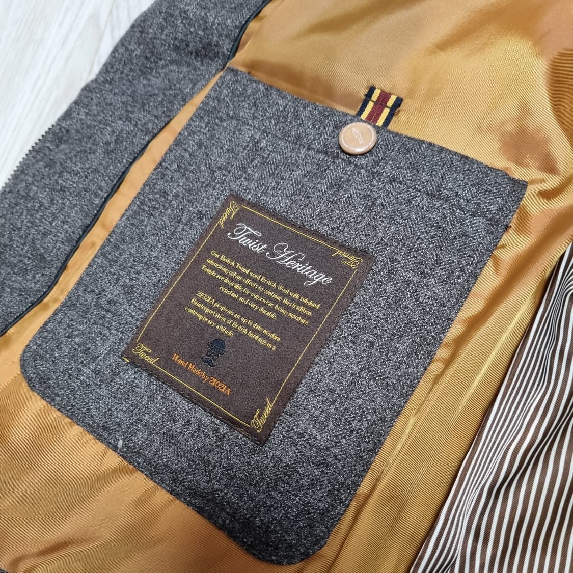 새제품100 지오지아 코듀로이 패치 헌팅 울패딩 조끼 베스트 빈티지 상품이미지9