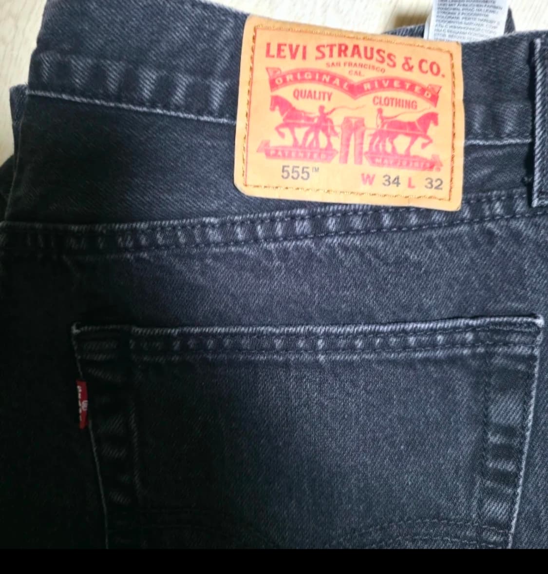 리바이스 555 블랙진 W34 상품이미지4