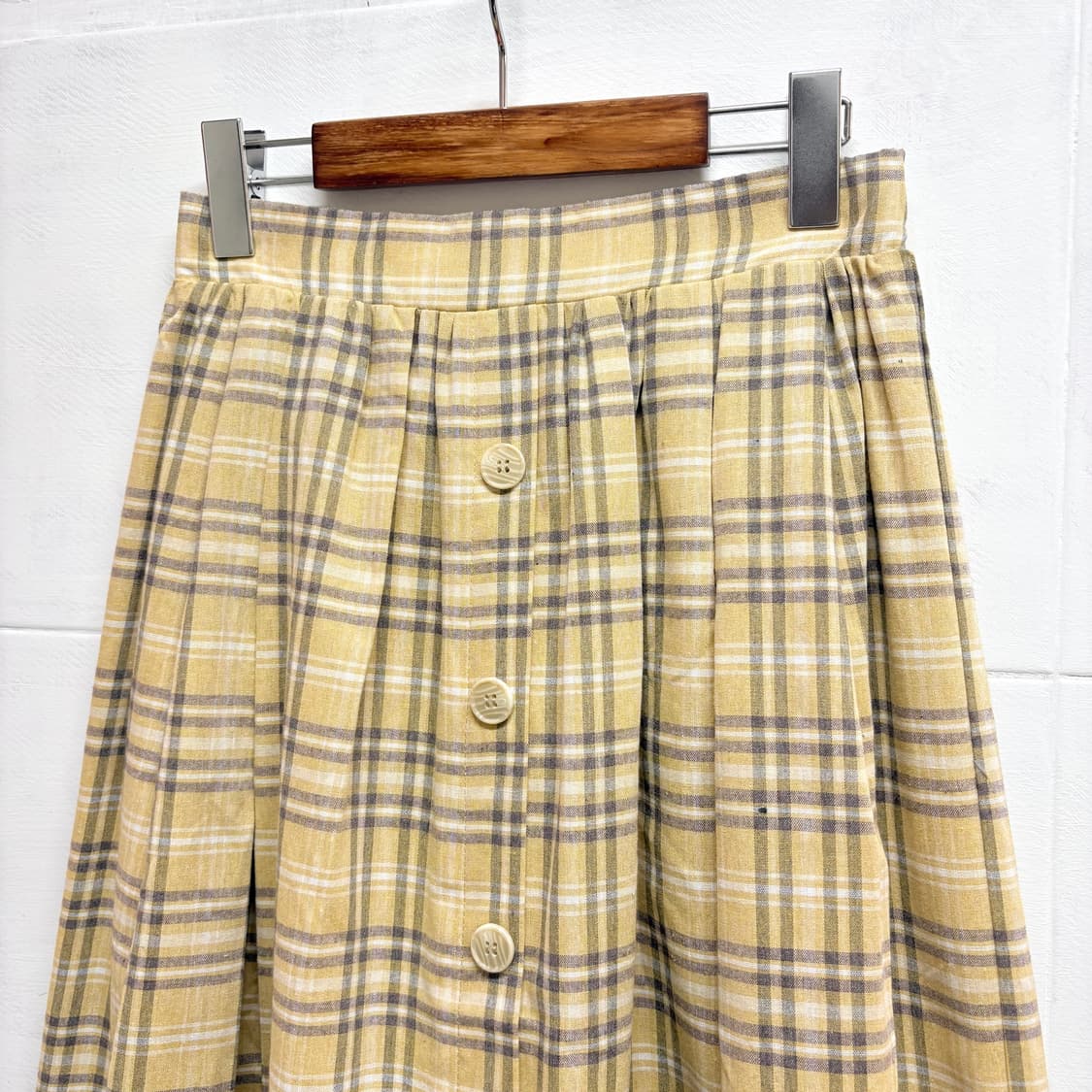 terawear emu 코튼 체크 롱 플레어 스커트 L JPN 상품이미지2