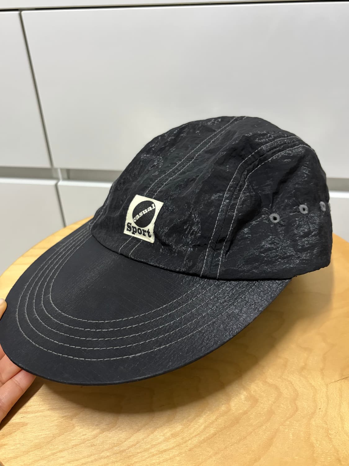 헤리티지플로스 스포츠 롱빌캡 모자 블랙 상품이미지1