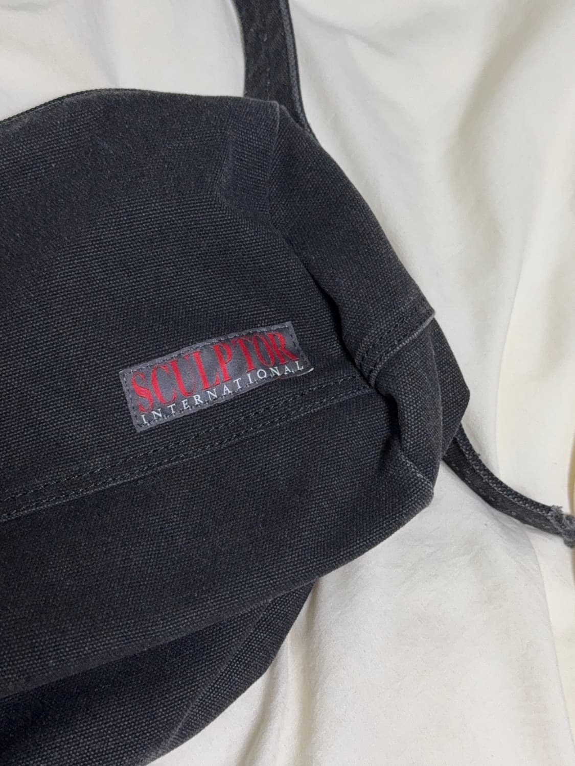 스컬프터 빈티지 캔버스 더플백 블랙 상품이미지4