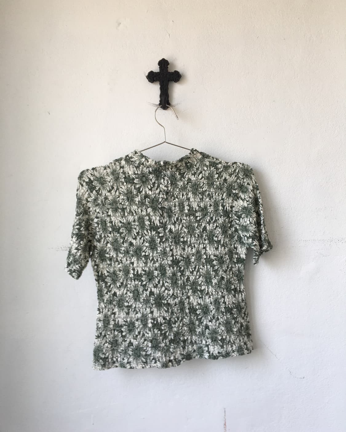Flower pattern shirring pleats high neck 상품이미지3