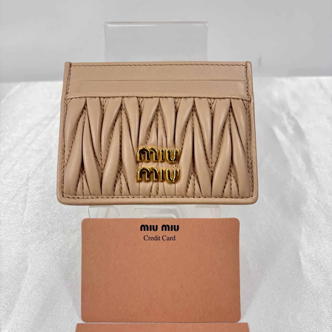 (정품)미우미우 마테라쎄 카드홀더 지갑 파우더핑크 상품이미지2