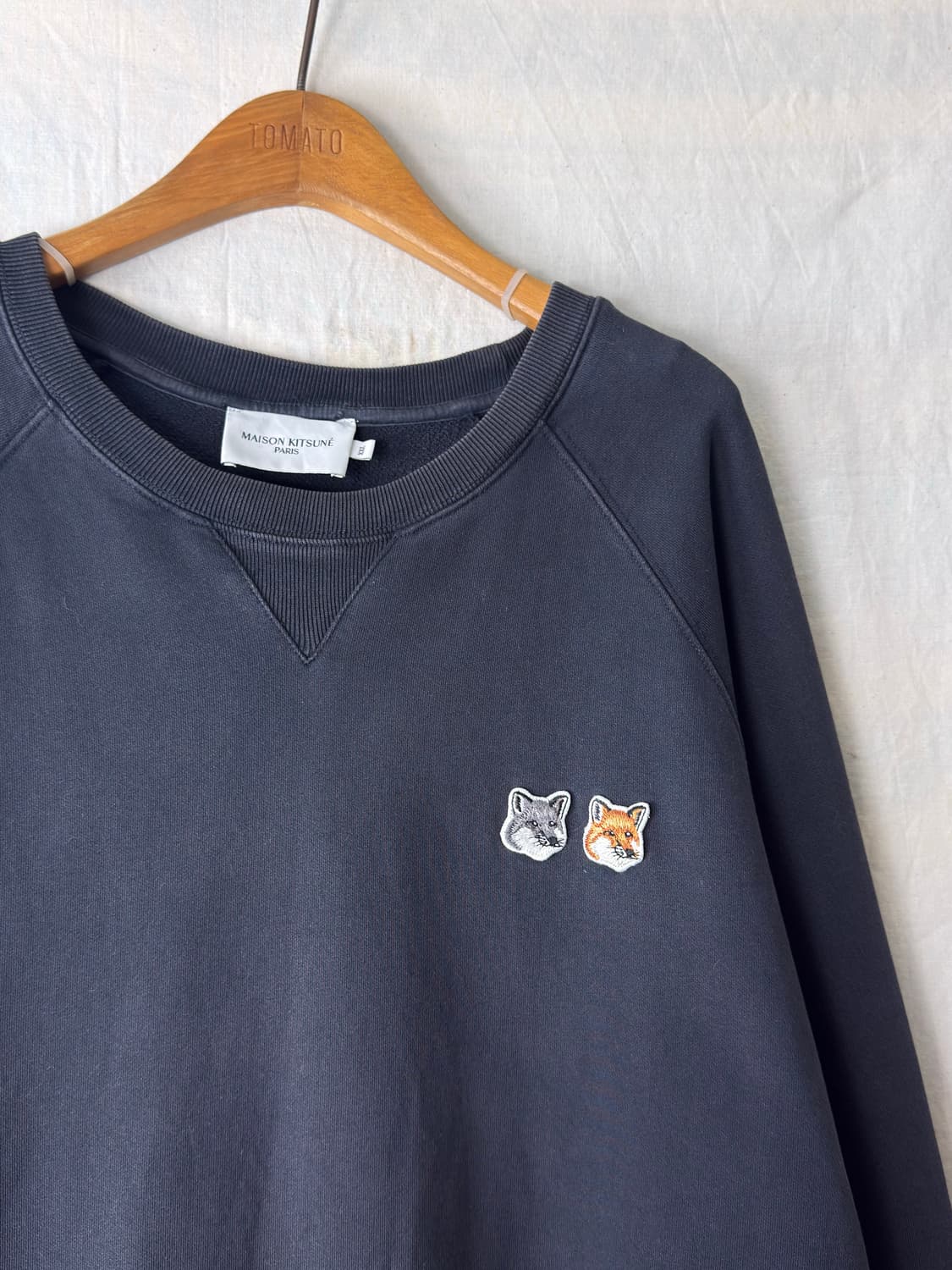 XXL 메종키츠네 더블 폭스 헤드 로고 맨투맨 상품이미지2