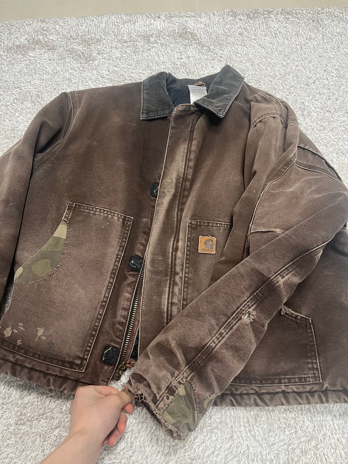 칼하트 j22 dkb 디트로이트 빈티지 워크자켓 상품이미지2