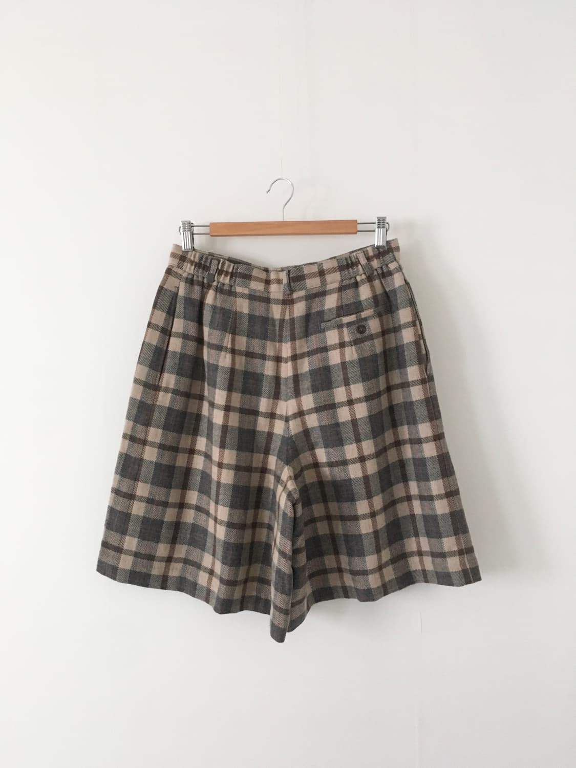 beige check half pants 상품이미지3