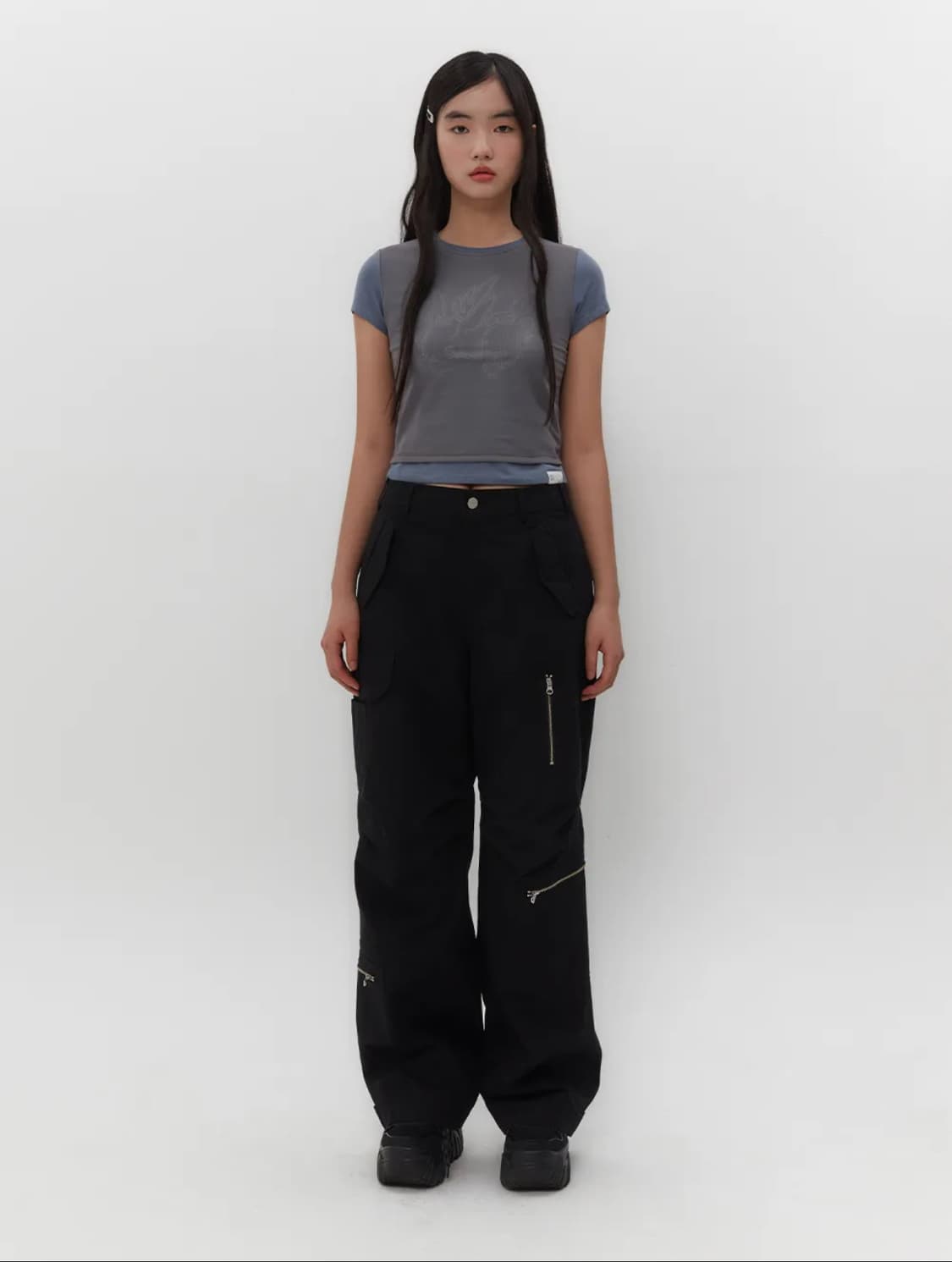 뚜오미오 반팔 MESH LAYERED GRAPHIC T-SHIRT 상품이미지2