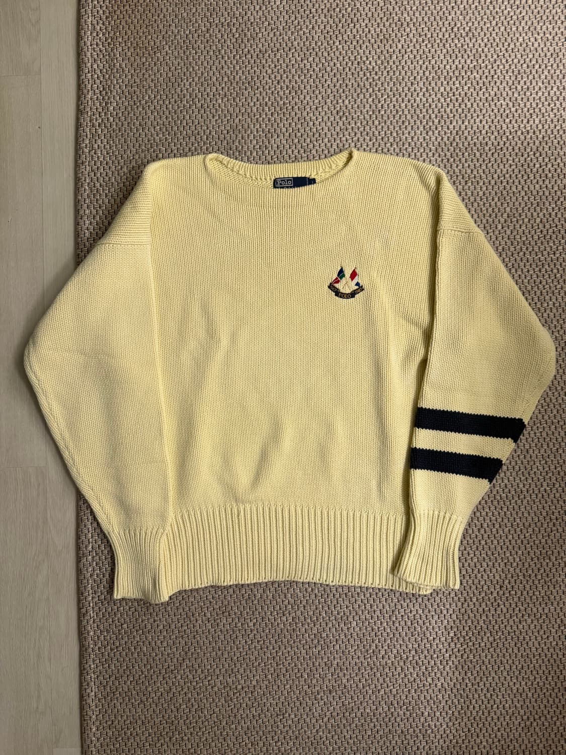 80s 폴로 크로스플래그 니트 상품이미지1