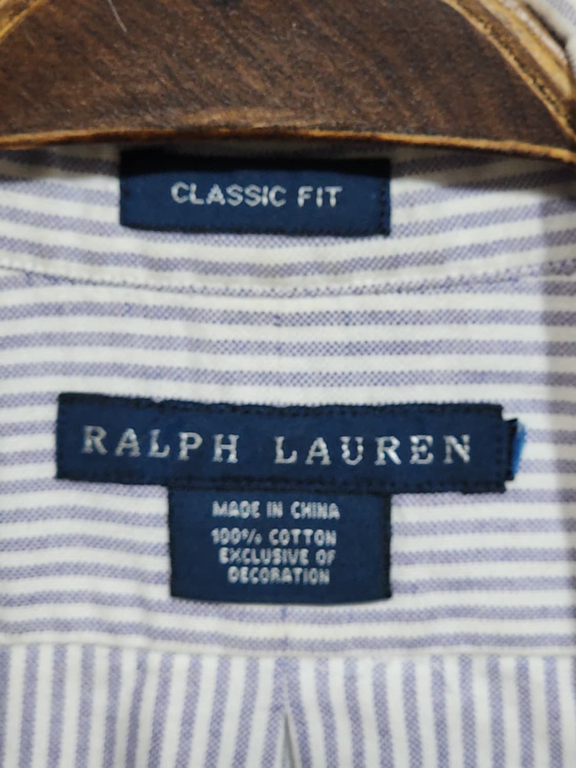 (L) 랄프로렌 폴로 남방 스트라이프 셔츠 로고 캐주얼  상품이미지3