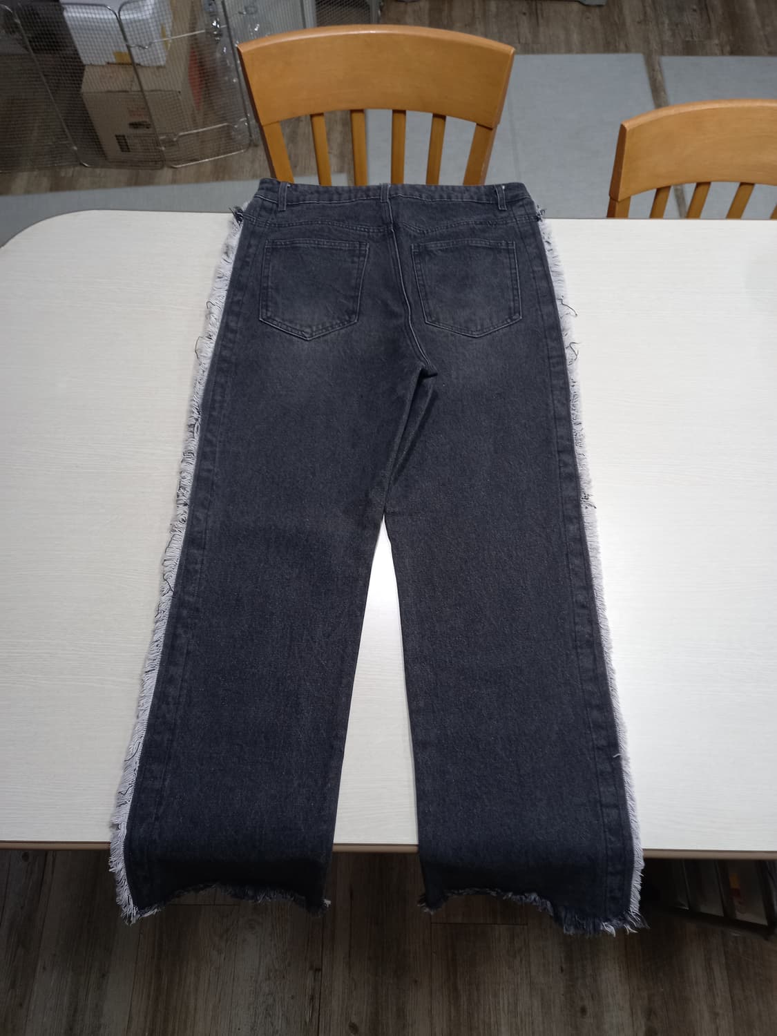 33 RMDGOD 하이웨이스트 세미와이드 크롭진 블랙 33-419 상품이미지2