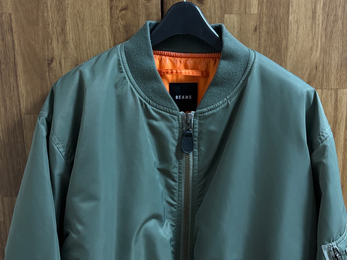 [L] 빔즈 MA-1 올리브 상품이미지3