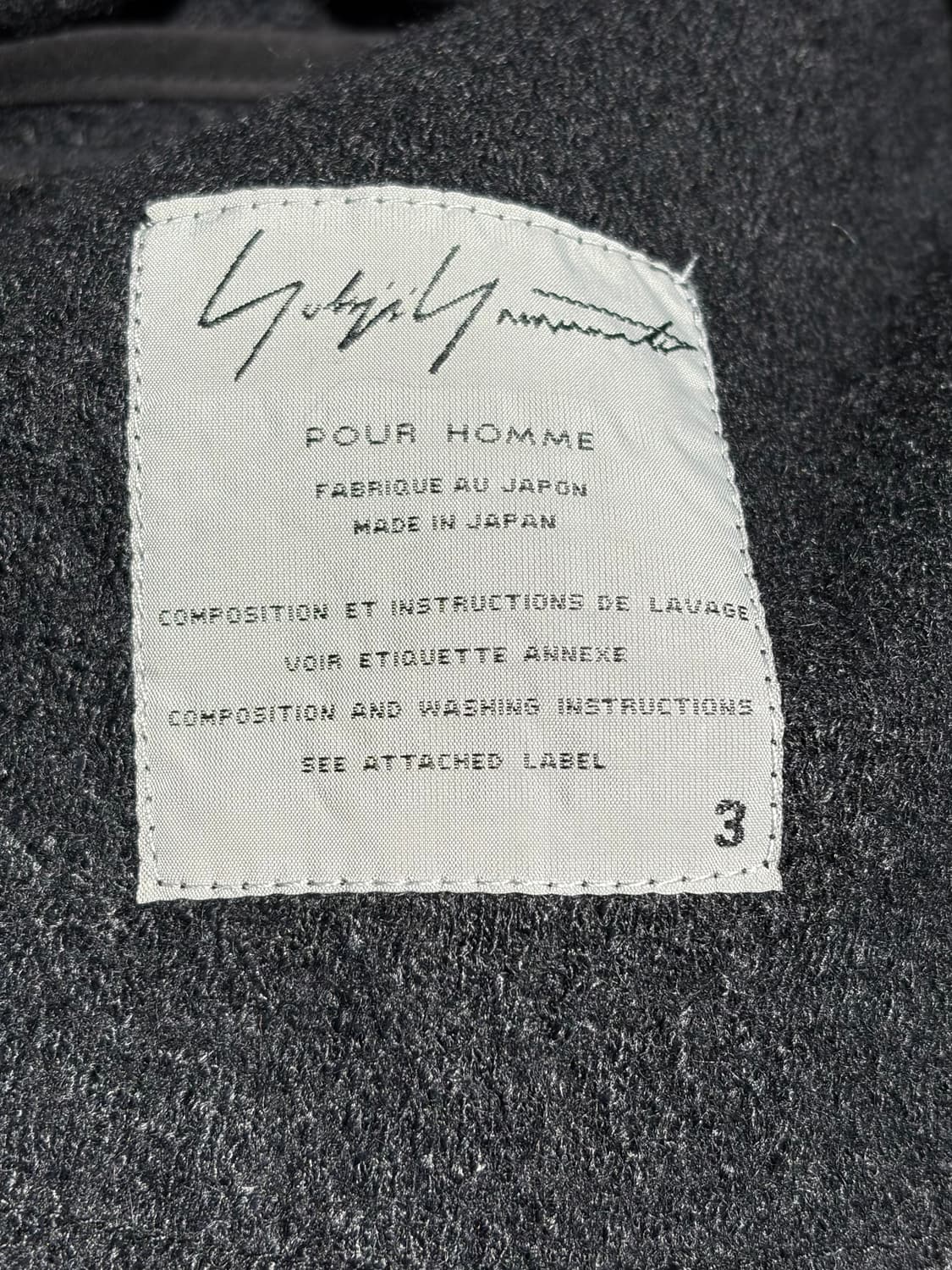 요지야마모토 15AW Runway tape suit 상품이미지5