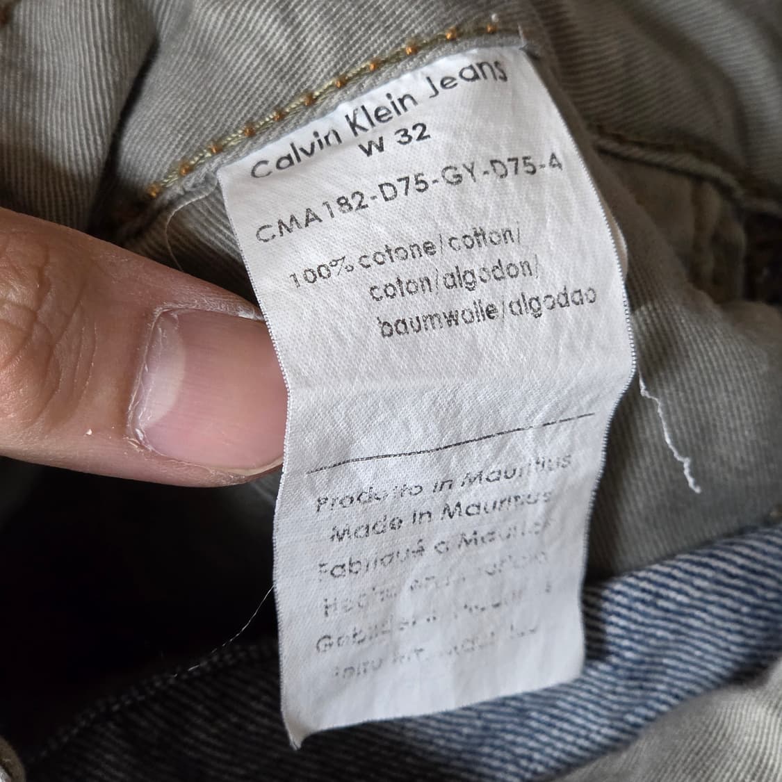 캘빈 클라인 중청 워싱 세미 와이드 팬츠 상품이미지9