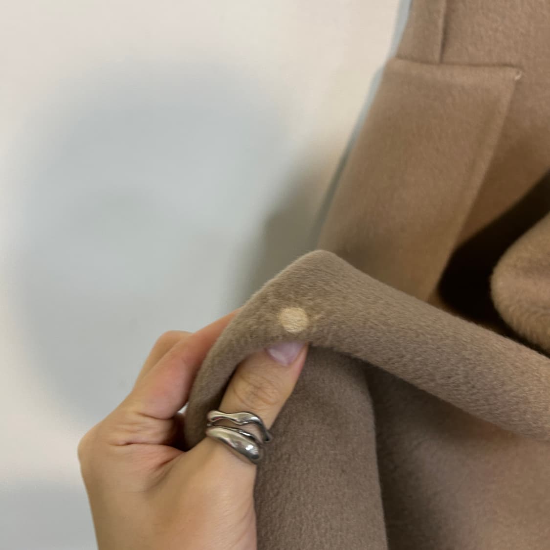 한섬 타임 울캐시미어 핸드메이드 코트 55 상품이미지4