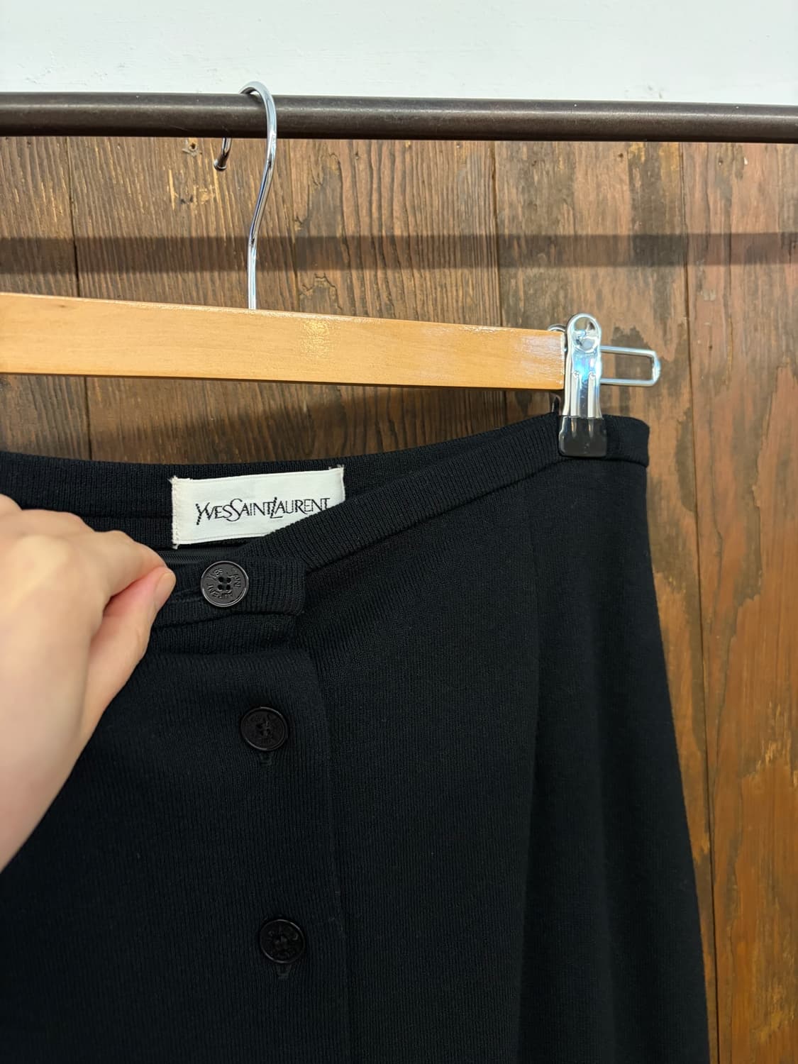 생로랑 정품 블랙 니트스커트 상품이미지3
