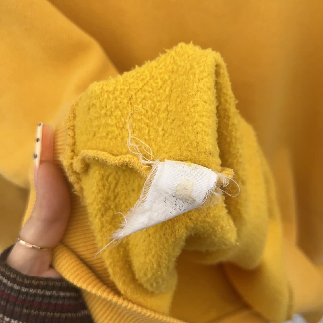 갭 빈티지 레트로 Y2K 머스타드 옐로우 약기모 후드티 M C09586 상품이미지6