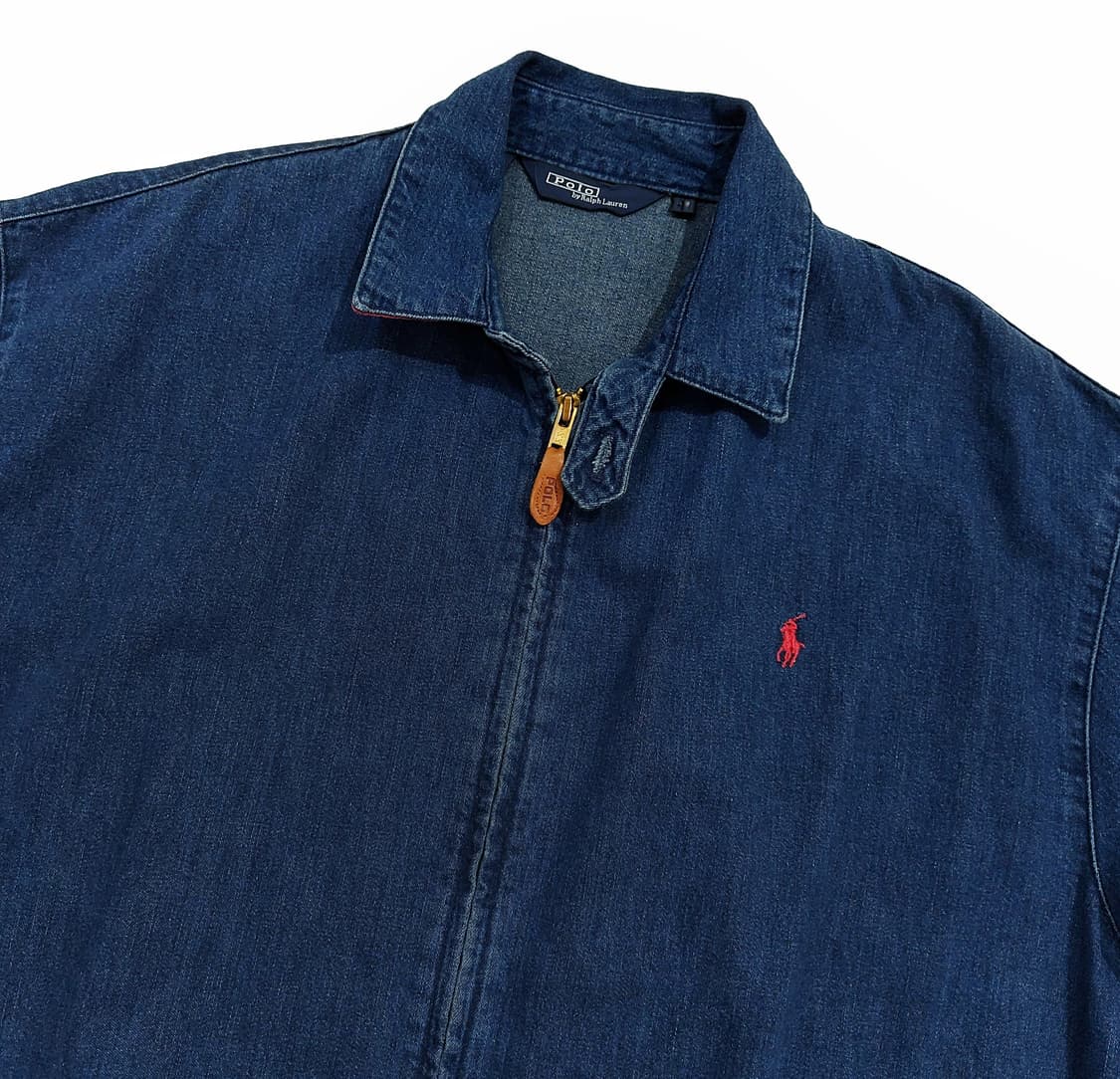 폴로 데님 해링턴 블루종 90s usa made 2xl (110 이상) 상품이미지3