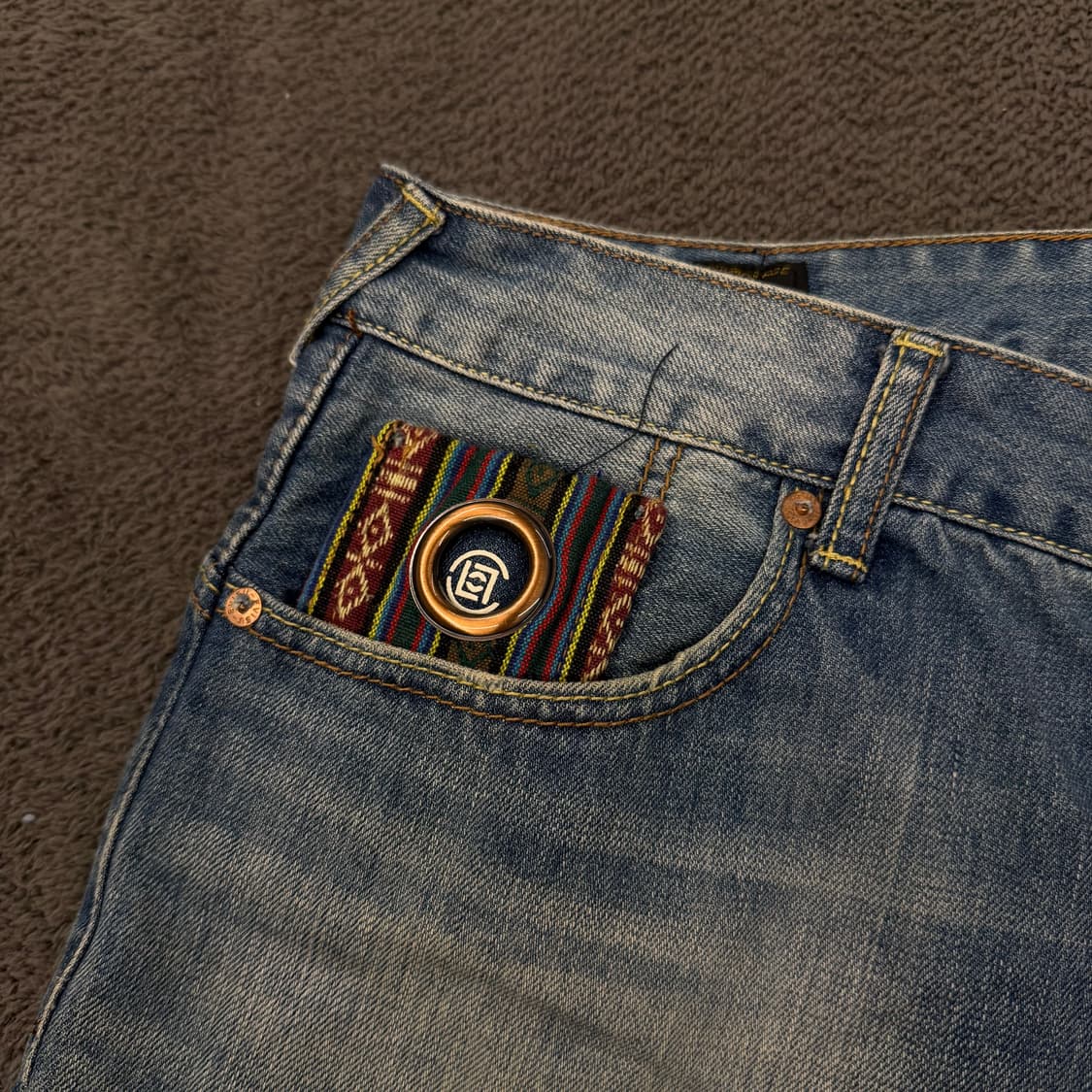[ 정품/36X34 ] 에비수 일본 빈티지 빅로고 데님 청바지 상품이미지4