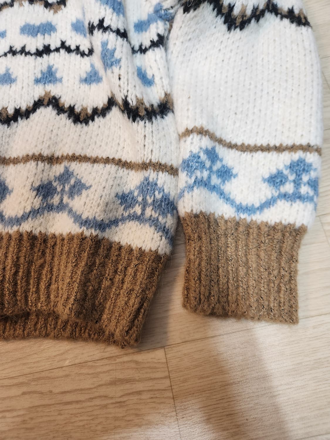 빈티지 패턴 니트 집업 가디건 상품이미지2