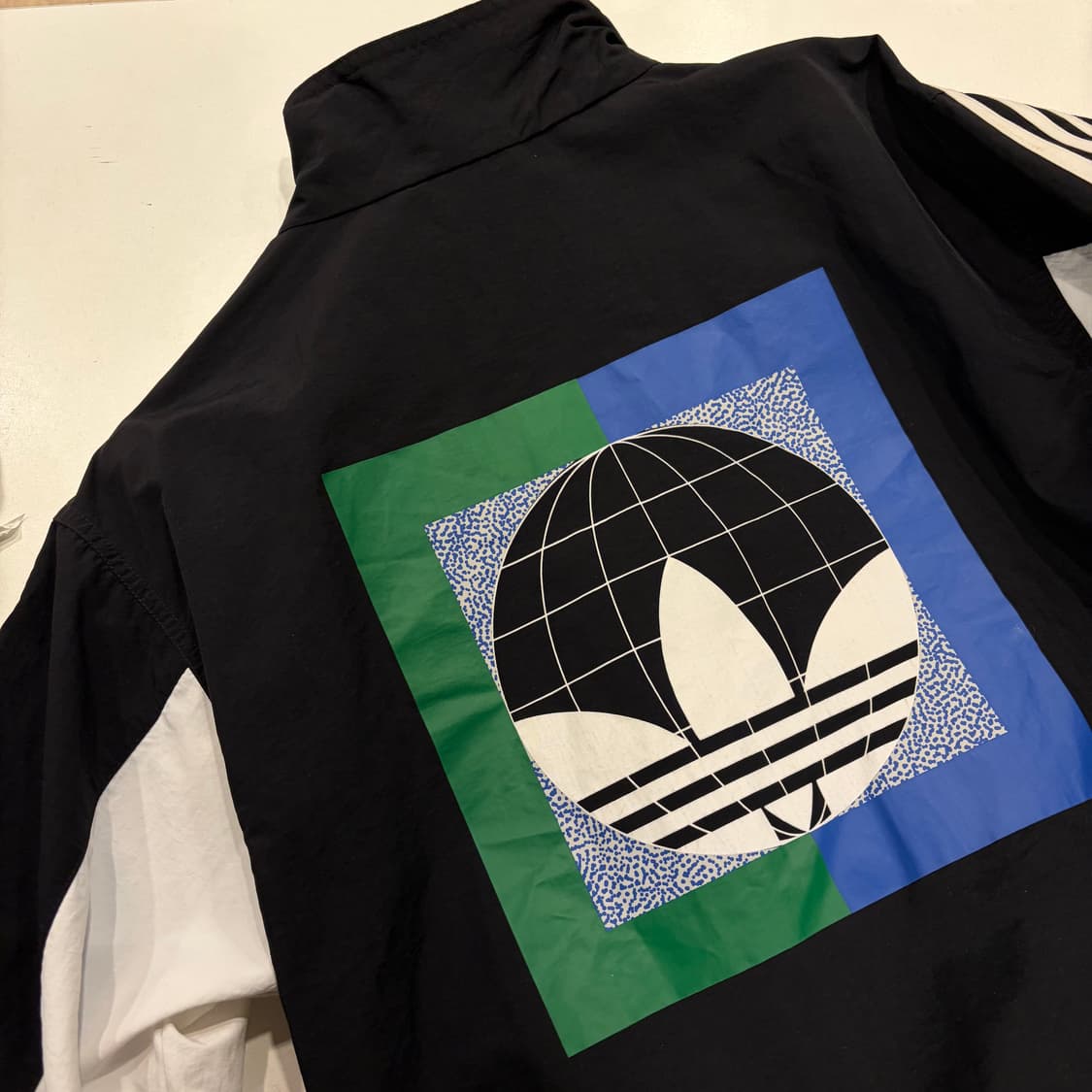 [M] 아디다스 글로버 블랙/화이트 바람막이 자켓 B713 상품이미지9