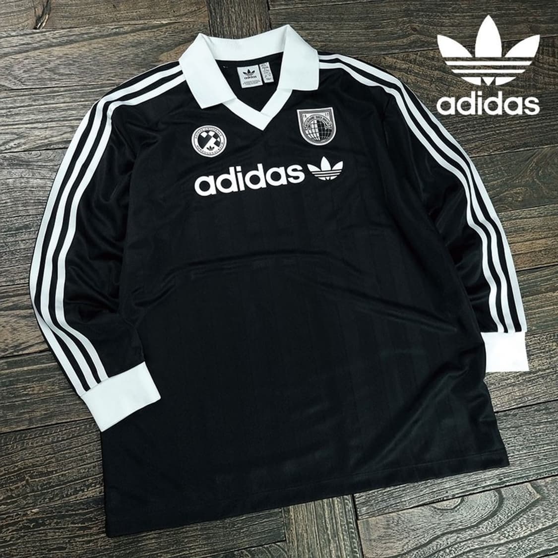 [아디다스] 블록코어 풋볼 롱슬리브 티셔츠 블랙 M20025 상품이미지1