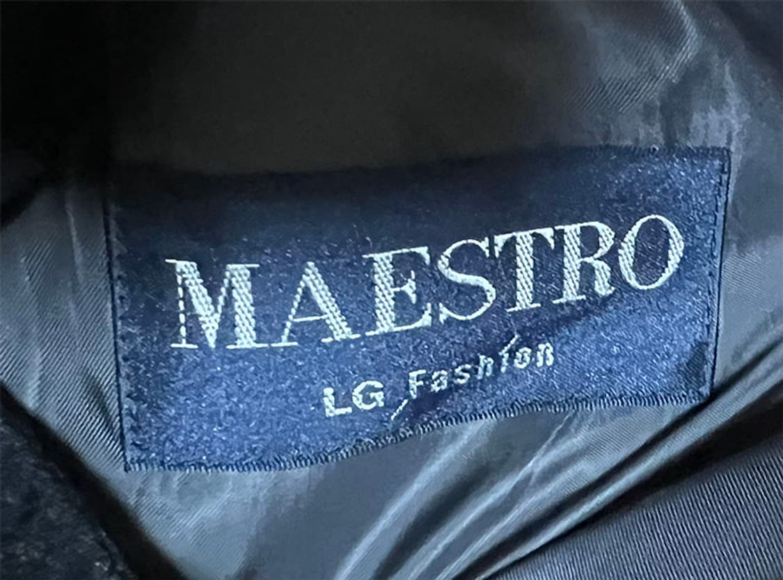 마에스트로 남자 모직롱코트 캐시미어30 블랙 95-100 상품이미지4