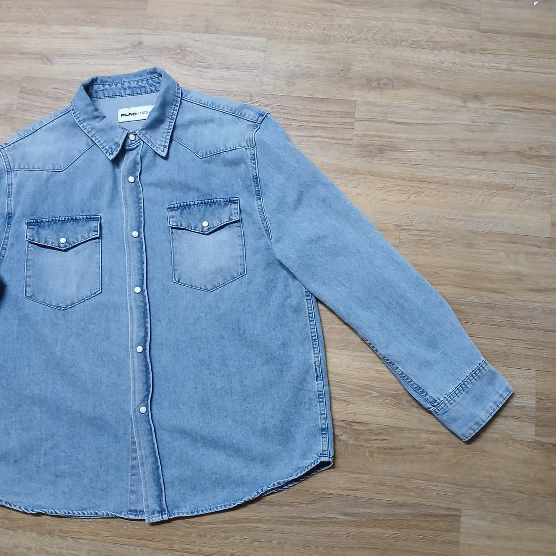 PLAC mergo 콜라보 웨스턴 데님 청셔츠 남방 플랙 메르고 상품이미지4