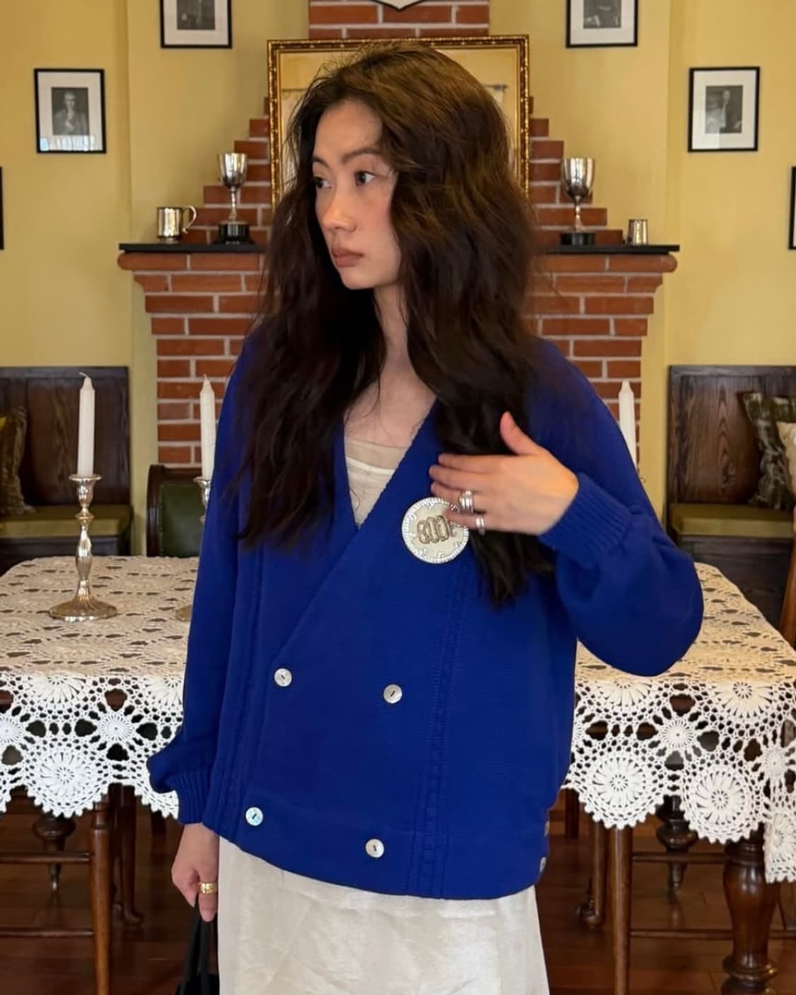 보디 BODE Willow 브로치/화이트 상품이미지3