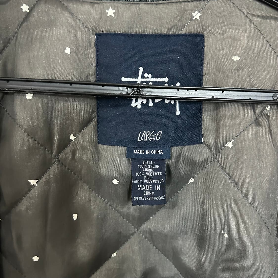  (XL) 스투시 S링크 사틴 그레이 스타디움 자켓  상품이미지6