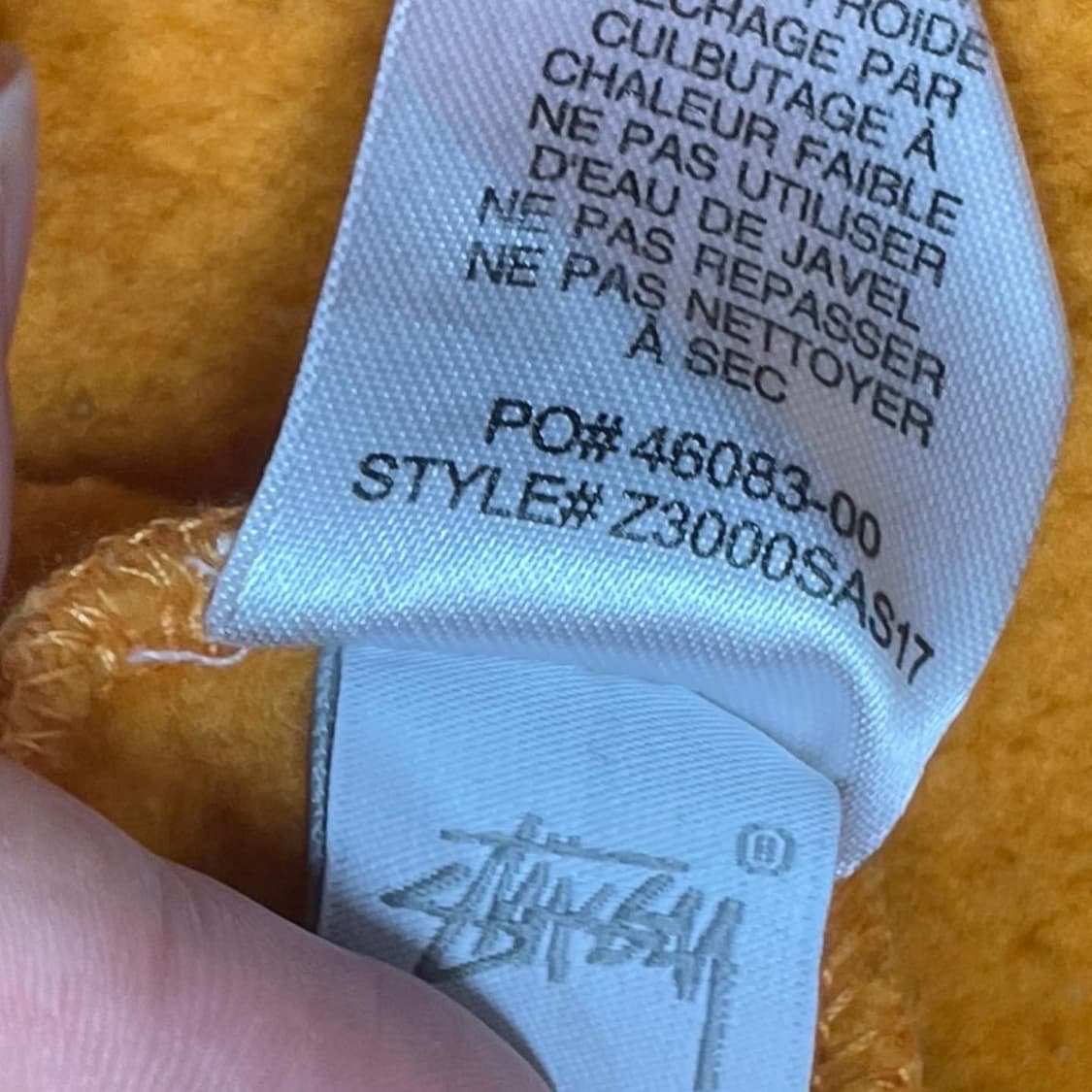 STUSSY  스투시 빅 스탁로고 오렌지 맨투맨 상품이미지6