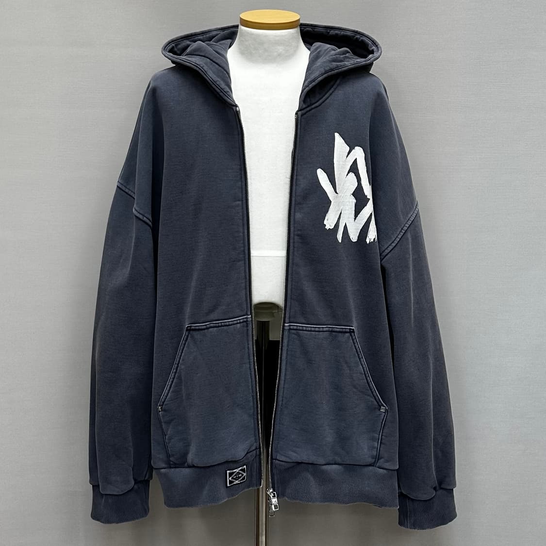 우영미 페인티드 로고 다잉 후드 집업 ( 110~115 ) 상품이미지1