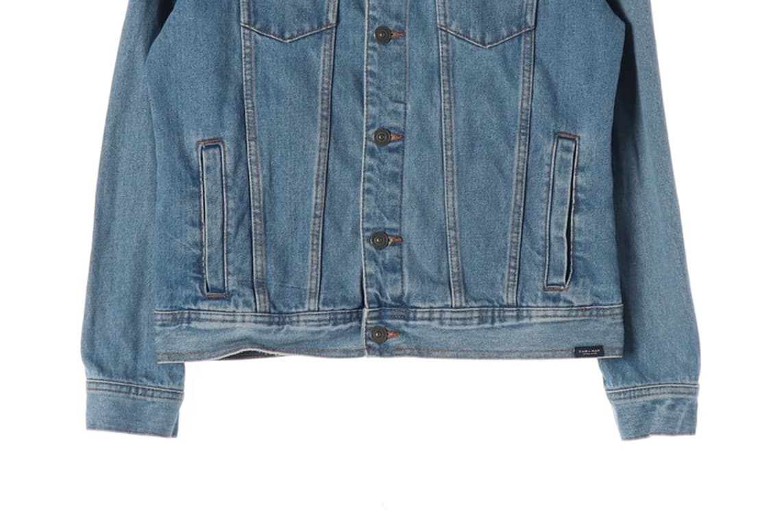 ZARA 1975 빈티지 워싱 데님 트러커 자켓 M 상품이미지4