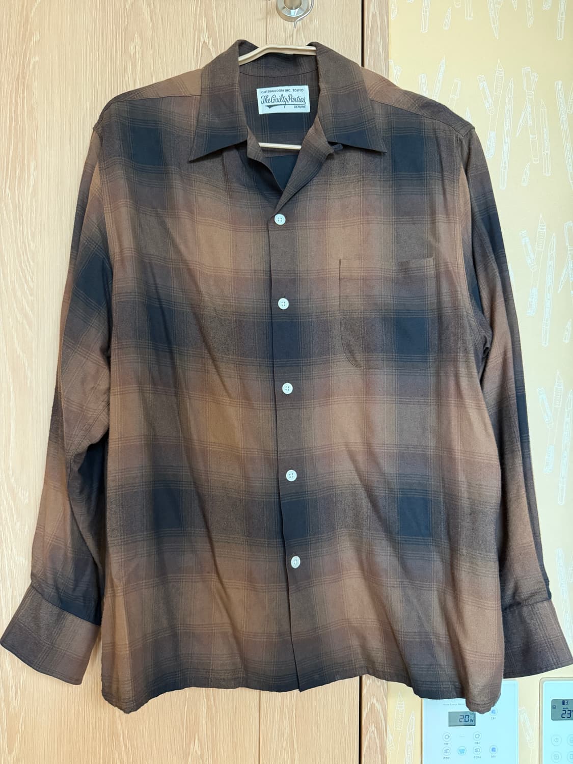Wacko Maria brown 체크 옴브레 셔츠 상품이미지1