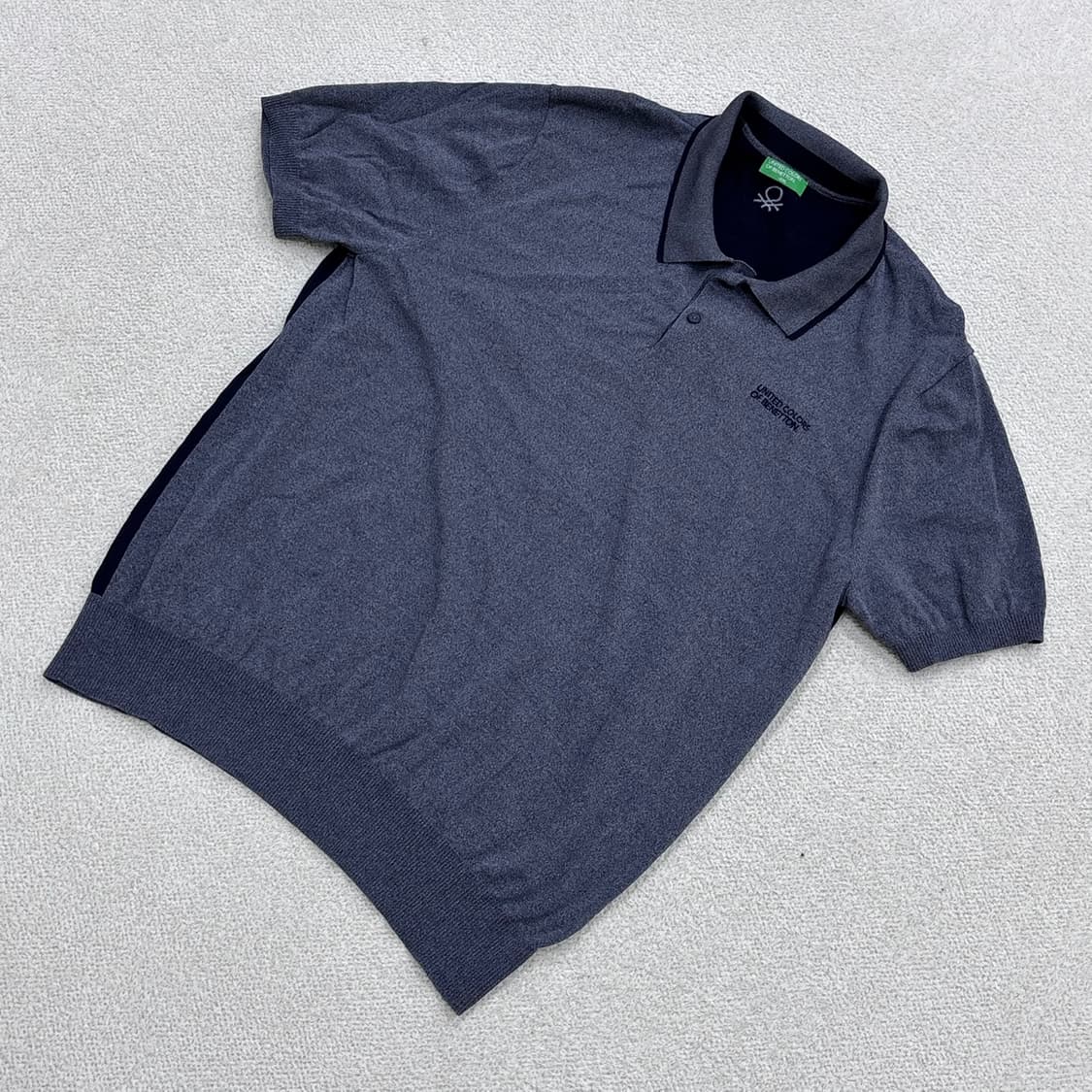 XXL 베네통 남성 반팔 카라 티셔츠 0401E 상품이미지1