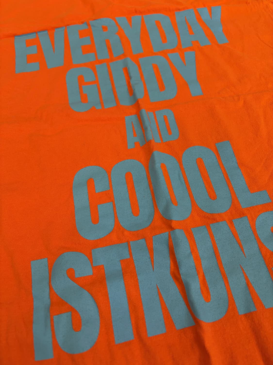 이스트쿤스트 타이틀 반팔 티셔츠 오렌지 L 상품이미지2