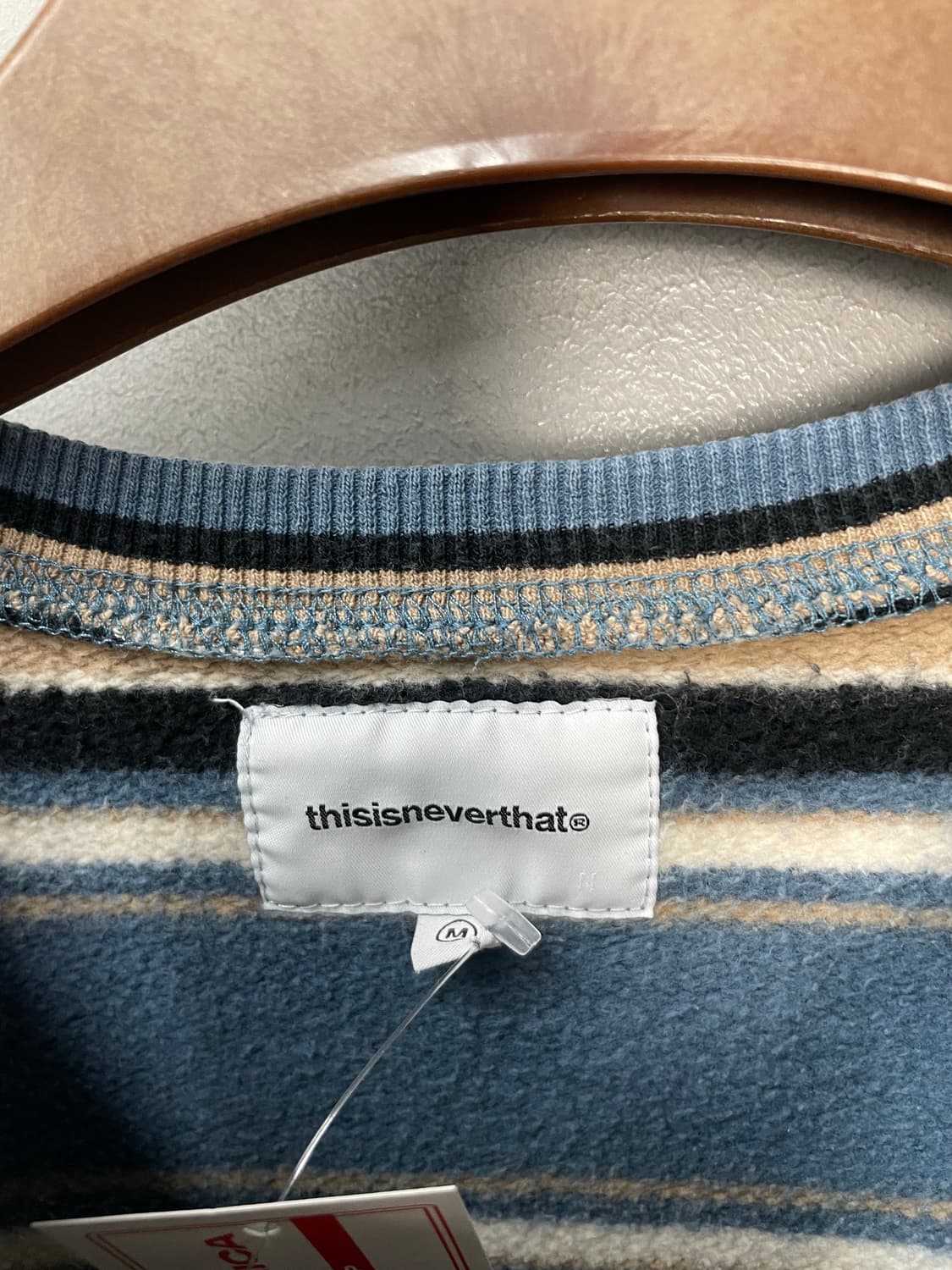 디스이즈네버댓 스트라이프 센터로고 맨투맨 H1813 상품이미지6