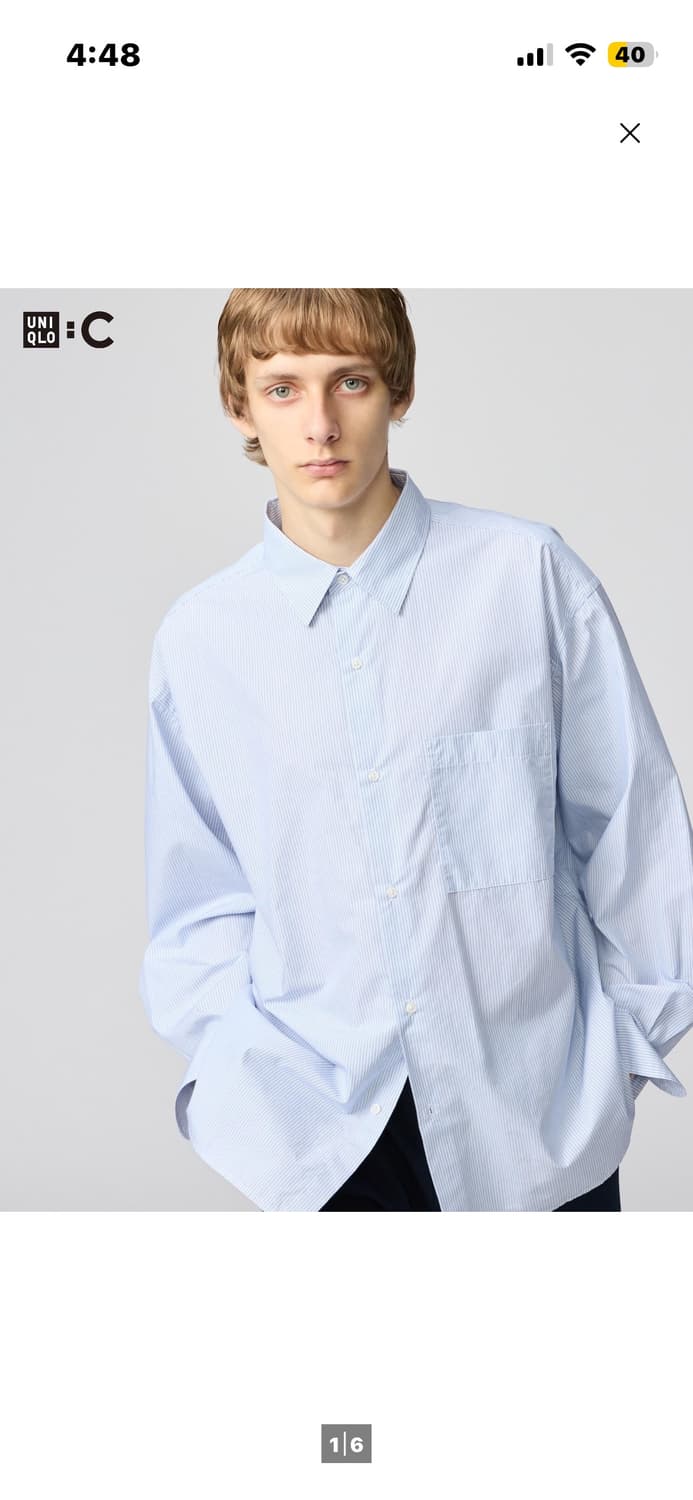 유니클로c 브로드클로스오버사이즈셔츠 상품이미지1