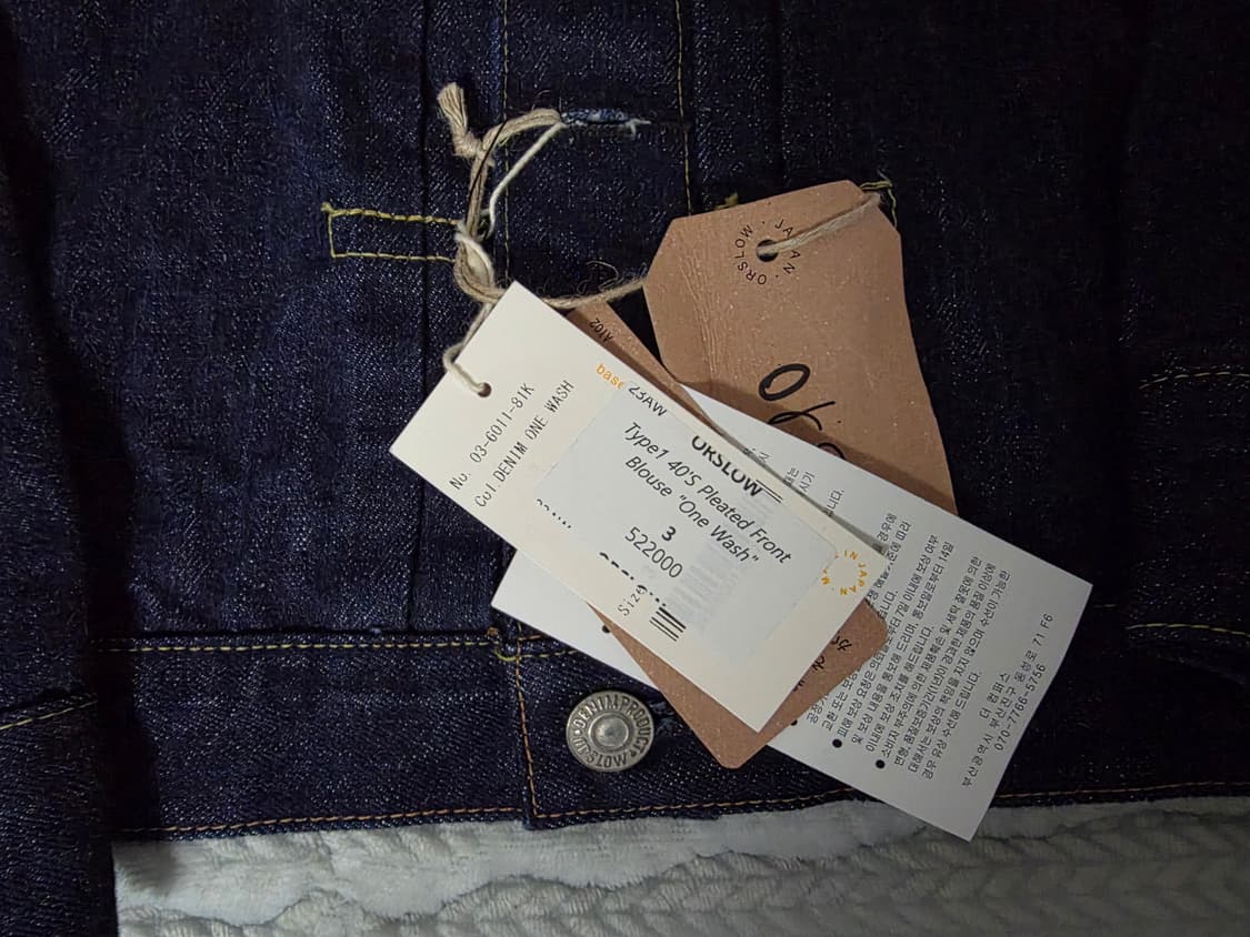 오어슬로우 6011 1세대 데님 자켓 3사이즈 상품이미지4