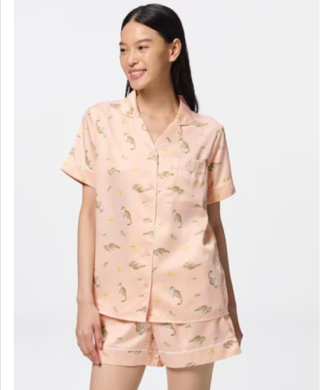 [새상품] GU 고양이 새틴 잠옷 상품이미지1